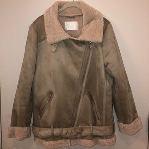 Zara Jackets & Coats - Zara Faux Suede Oversized Moto Jacket Zara Jackets & Coats - Zara Faux Suede Oversized Moto Jacket